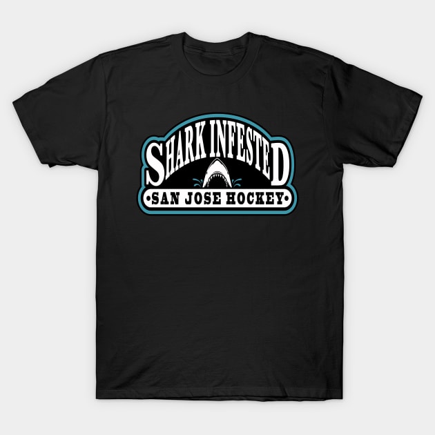 Shark Infested San Jose Hockey T-Shirt by OrganicGraphic